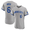 Jamed KC.Royals #6 Jonathan India Player Gray Limited Elite Home Game Stitched Jerseys