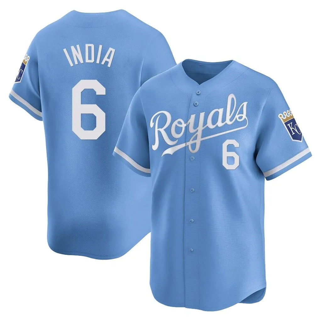 Jamed KC.Royals #6 Jonathan India Player Light Blue Alt Limited Home Stitched Jerseys