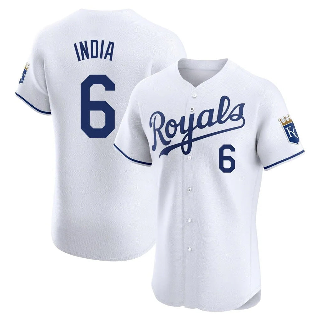 Jamed KC.Royals #6 Jonathan India Player White Alt Limited Elite Home Stitched Jerseys