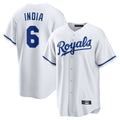 Jamed KC.Royals #6 Jonathan India Player White Home Game Stitched Jerseys