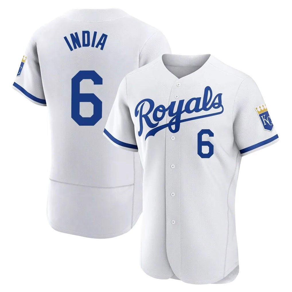 Jamed KC.Royals #6 Jonathan India Player White Limited Elite Home Game Stitched Jerseys