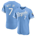 Jamed KC.Royals #7 Bobby Witt Jr. Player Light Blue Alt Limited Elite Home Stitched Jerseys