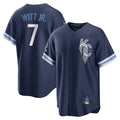 Jamed KC.Royals #7 Bobby Witt Jr. Player Navy City Connect Home Game Stitched Jerseys