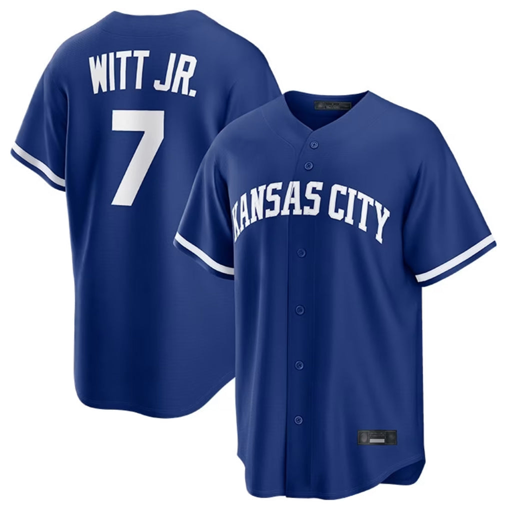 Jamed KC.Royals #7 Bobby Witt Jr. Player Royal Game Home Stitched Jerseys