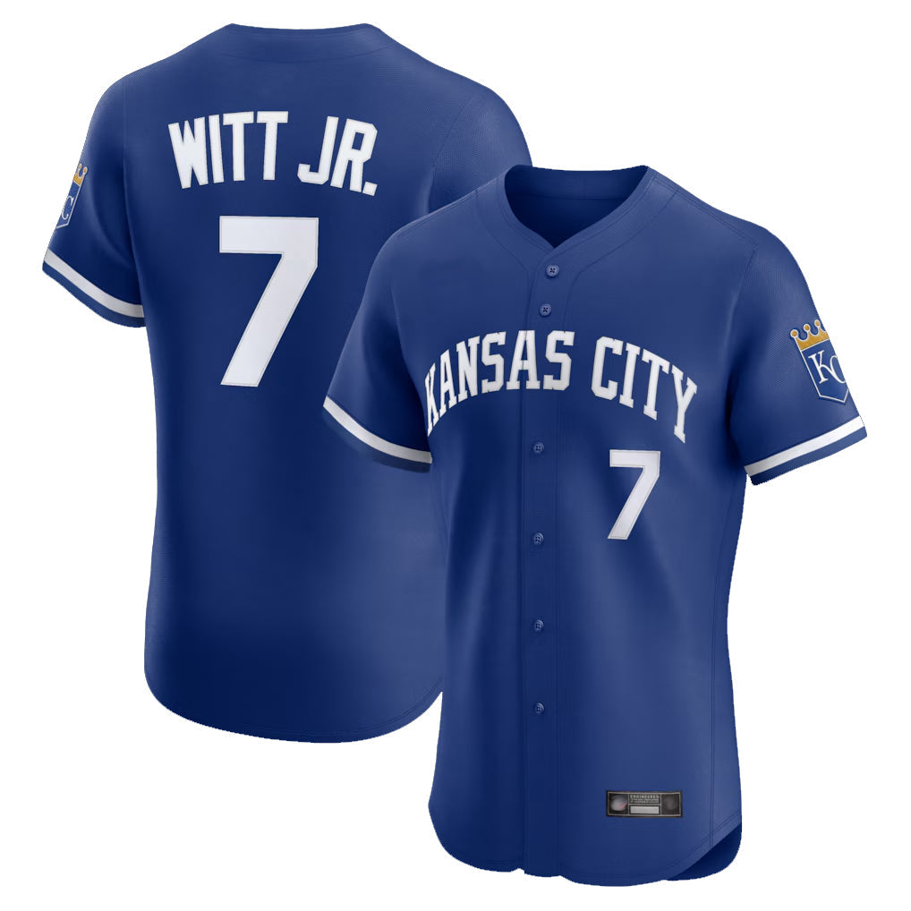 Jamed KC.Royals #7 Bobby Witt Jr. Player Royal Limited Elite Home Stitched Jerseys