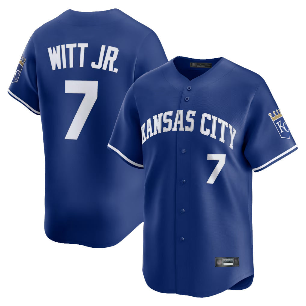 Jamed KC.Royals #7 Bobby Witt Jr. Player Royal Limited Home Stitched Jerseys