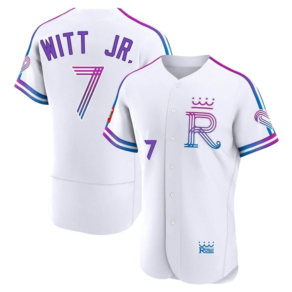 Jamed KC.Royals #7 Bobby Witt Jr. Player White 2026 City Connect Limited Elite Home Stitched Jerseys