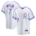 Jamed KC.Royals #7 Bobby Witt Jr. Player White 2026 City Connect Limited Home Stitched Jerseys