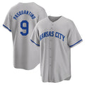 Jamed KC.Royals #9 Vinnie Pasquantino Player Gray Game Home Stitched Jerseys
