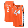 Jamed LA.Clippers #2 Kawhi Leonard Orange 2025-2026 City Edition Fast Break Stitched Jerseys