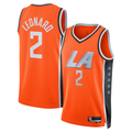 Jamed LA.Clippers #2 Kawhi Leonard Orange 2025-2026 Swingman Stitched Jerseys - City Edition