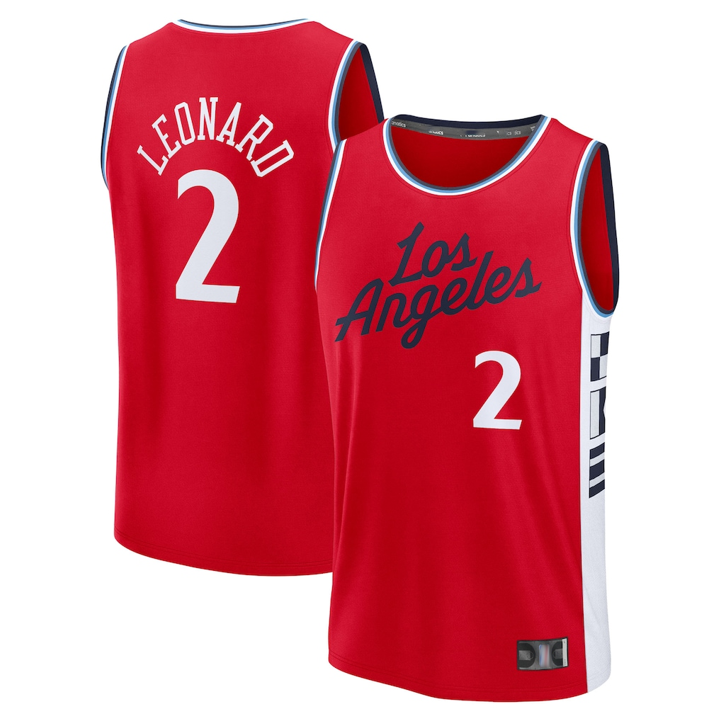 Jamed LA.Clippers #2 Kawhi Leonard Red Fast Break Replica Player Stitched Jerseys- Statement Edition