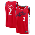 Jamed LA.Clippers #2 Kawhi Leonard Red Fast Break Replica Player Stitched Jerseys- Statement Edition