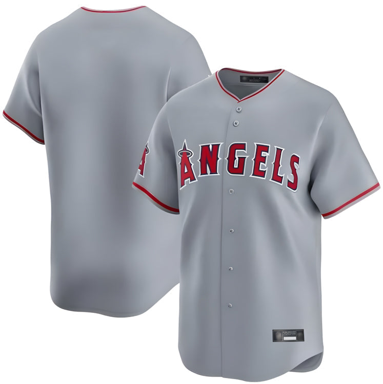 Jamed LA.Angels Gray Home Limited Blank Player Stitched Jerseys
