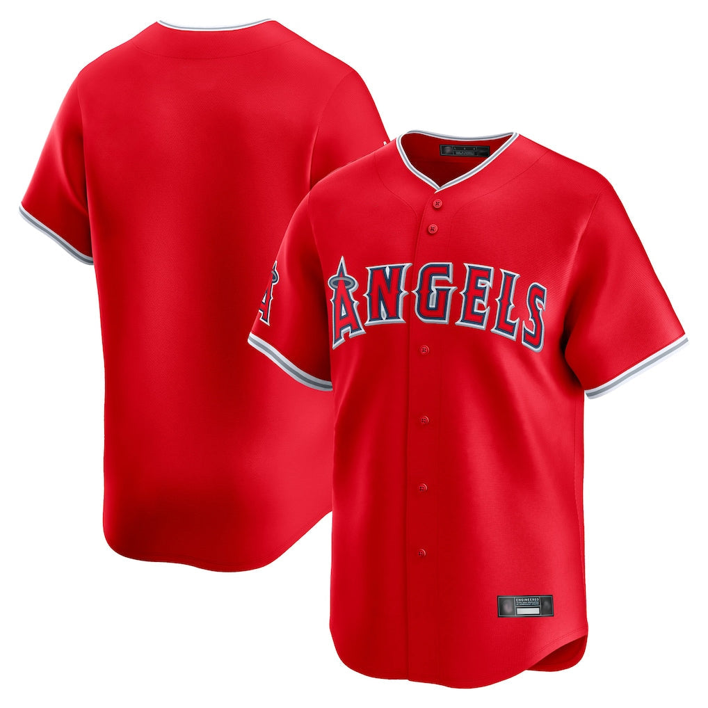 Jamed LA.Angels Red Home Limited Blank Player Stitched Jerseys