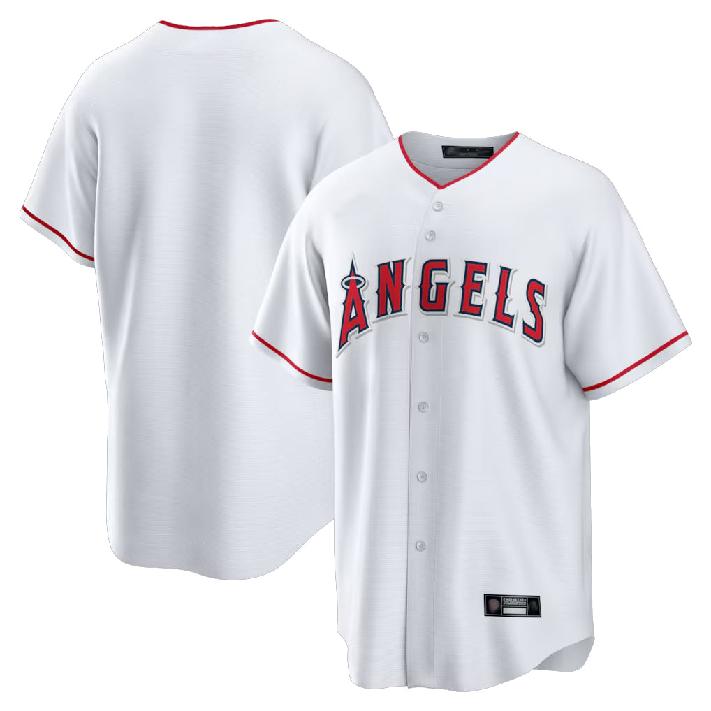 Jamed LA.Angels White Home Game Blank Player Stitched Jerseys