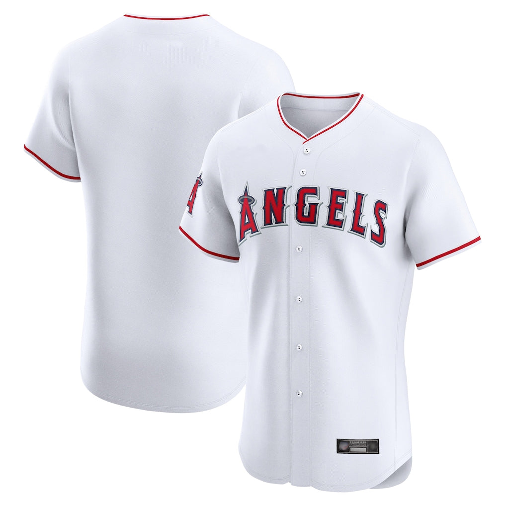 Jamed LA.Angels White Limited Elite Home Blank Player Stitched Jerseys