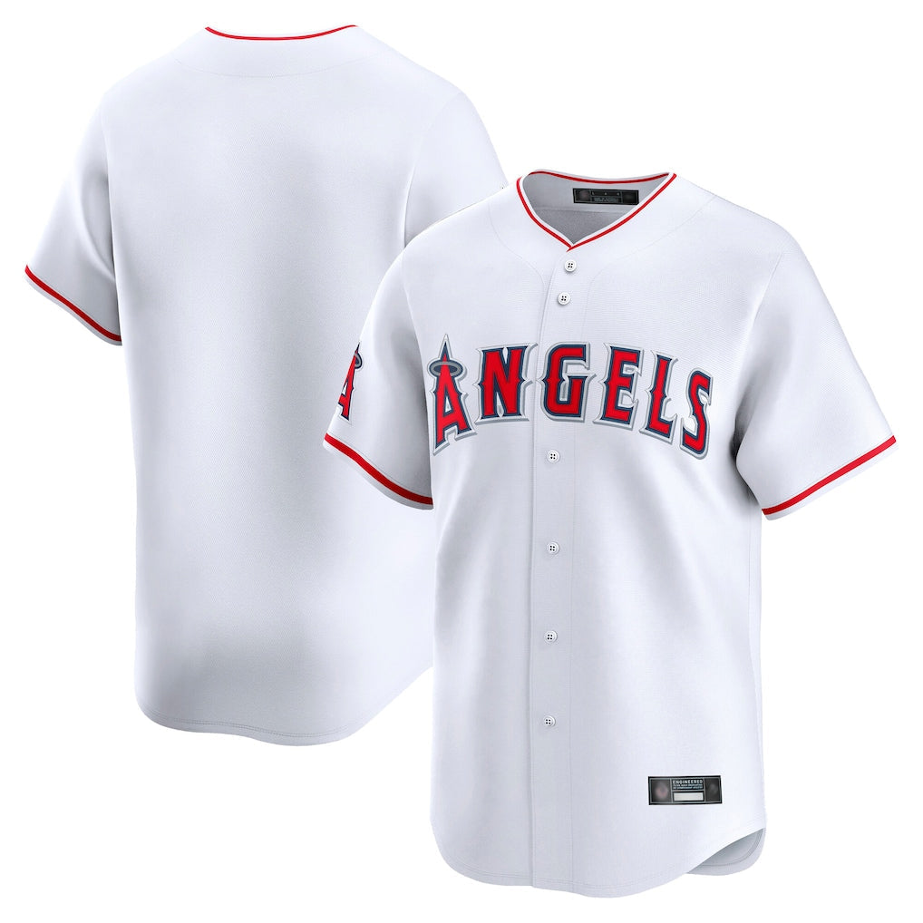 Jamed LA.Angels White Limited Home Blank Player Stitched Jerseys
