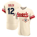 Jamed LA.Angels #12 Jorge Soler Player Cream City Connect Limited ELite Home Stitched Jerseys