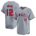 Jamed LA.Angels #12 Jorge Soler Player Gray Home Limited Stitched Jerseys