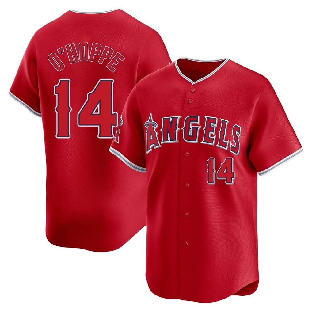 Jamed LA.Angels #14 Logan O'Hoppe Player Red Home Limited Stitched Jerseys