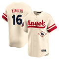 Jamed LA.Angels #16 Yusei Kikuchi Player Cream City Connect Limited Home Stitched Jerseys