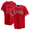 Jamed LA.Angels #16 Yusei Kikuchi Player Red Home Game Stitched Jerseys