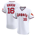 Jamed LA.Angels #16 Yusei Kikuchi Player White T-shirt Home Limited Elite Stitched Jerseys