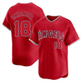 Jamed LA.Angels #18 Nolan Schanuel Player Red Home Limited Stitched Jerseys