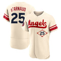 Jamed LA.Angels #25 Travis d'Arnaud Player Cream City Connect Limited ELite Home Stitched Jerseys