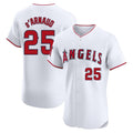 Jamed LA.Angels #25 Travis d'Arnaud Player White Limited Elite Stitched Home Jerseys