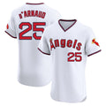 Jamed LA.Angels #25 Travis d'Arnaud Player White T-shirt Home Limited Elite Stitched Jerseys
