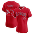 Jamed LA.Angels #27 Mike Trout Player Red Home Limited Elite Stitched Jerseys