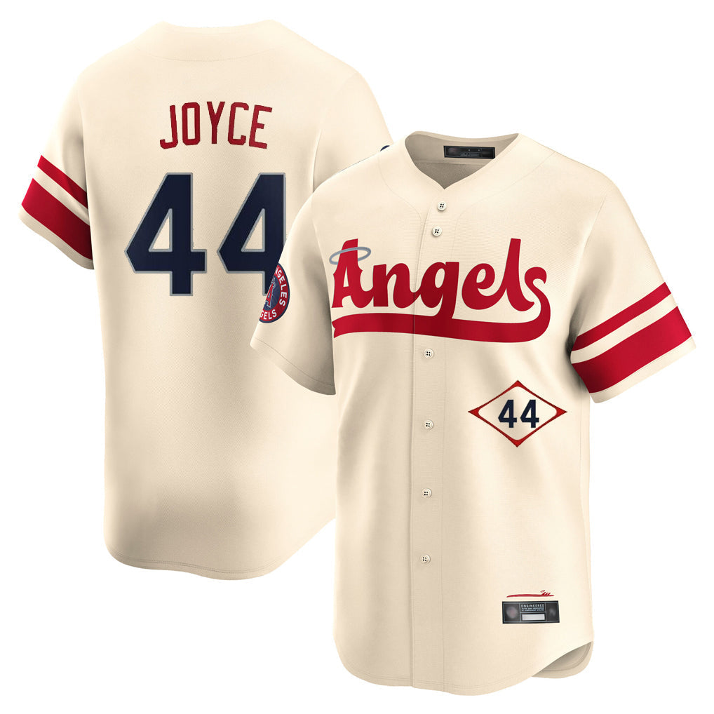 Jamed LA.Angels #44 Ben Joyce Player Cream City Connect Limited Home Stitched Jerseys