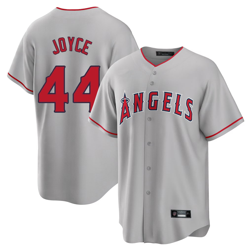 Jamed LA.Angels #44 Ben Joyce Player Gray Home Game Stitched Jerseys