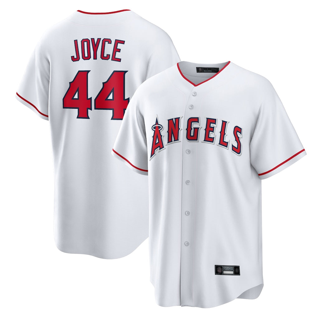 Jamed LA.Angels #44 Ben Joyce Player White Home Game Stitched Jerseys
