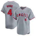 Jamed LA.Angels #4 Christian Moore Player Gray Home Limited Stitched Jerseys