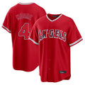 Jamed LA.Angels #4 Christian Moore Player Red Home Game Stitched Jerseys