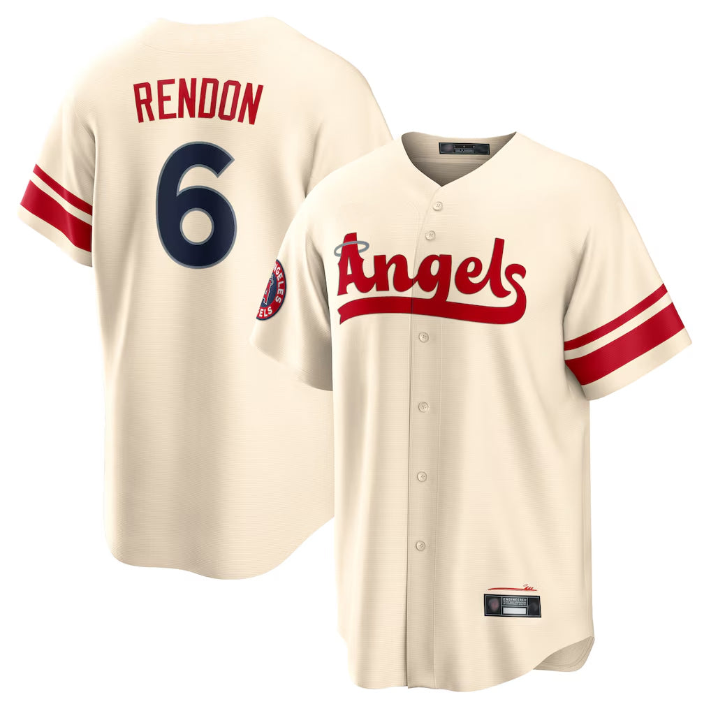 Jamed LA.Angels #6 Anthony Rendon Player Cream City Connect Home Stitched Jerseys