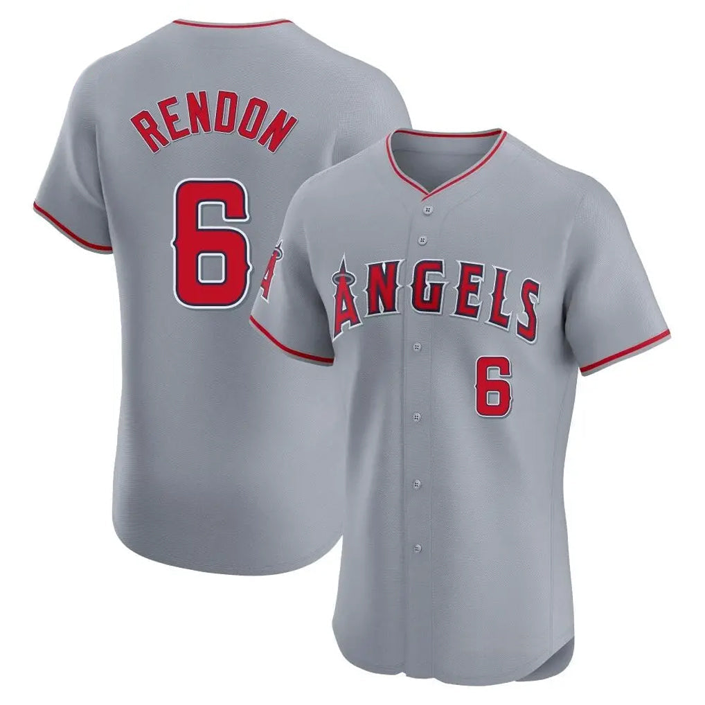 Jamed LA.Angels #6 Anthony Rendon Player Gray Home Limited Elite Stitched Jerseys