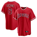 Jamed LA.Angels #6 Anthony Rendon Player Red Home Game Stitched Jerseys