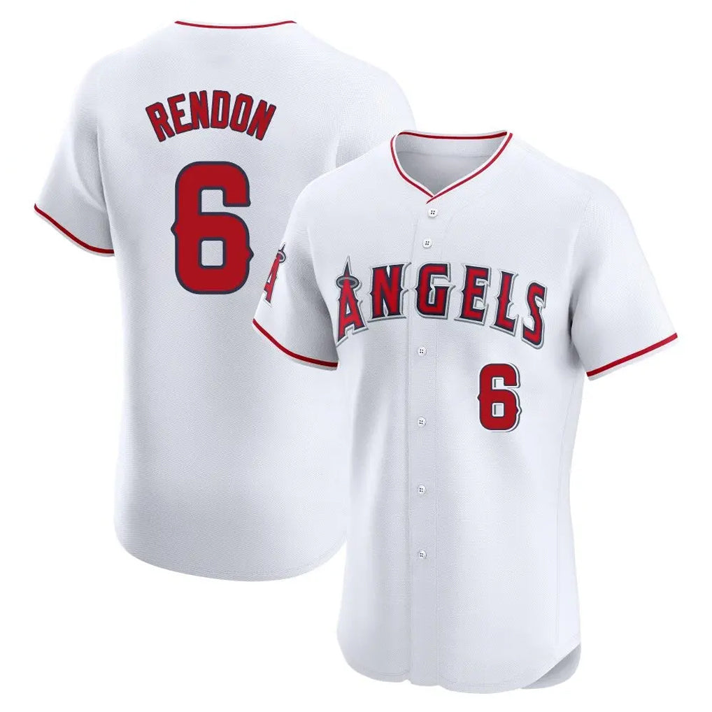 Jamed LA.Angels #6 Anthony Rendon Player White Limited Elite Stitched Home Jerseys