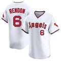 Jamed LA.Angels #6 Anthony Rendon Player White T-shirt Home Limited Stitched Jerseys