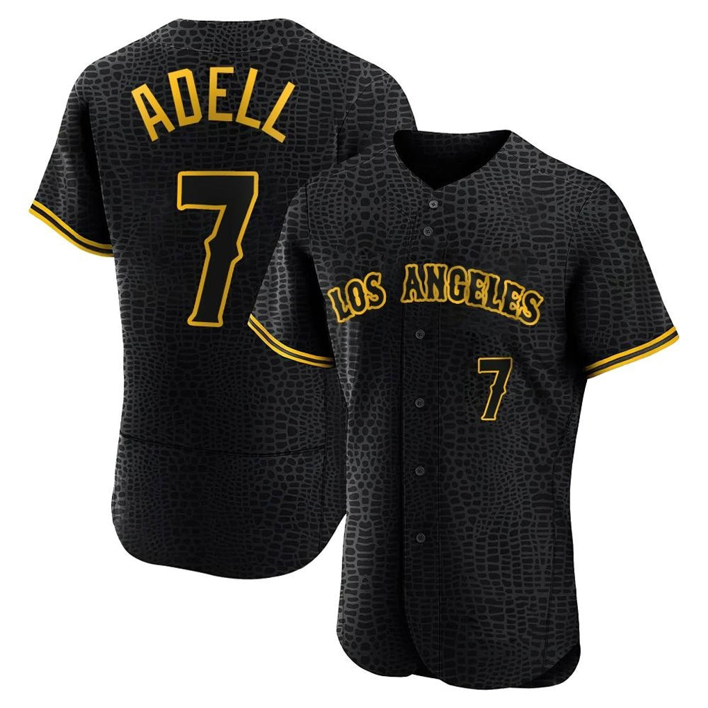Jamed LA.Angels #7 Jo Adell Player Black Snake Skin City Limited Elite Home Stitched Jerseys