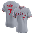 Jamed LA.Angels #7 Jo Adell Player Gray Home Limited Elite Stitched Jerseys