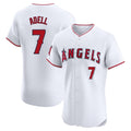 Jamed LA.Angels #7 Jo Adell Player White Limited Elite Stitched Home Jerseys
