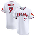 Jamed LA.Angels #7 Jo Adell Player White T-shirt Home Limited Elite Stitched Jerseys