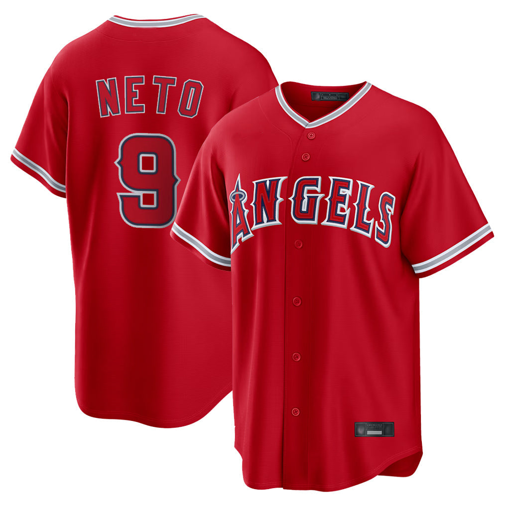 Jamed LA.Angels #9 Zach Neto Player Red Home Game Stitched Jerseys