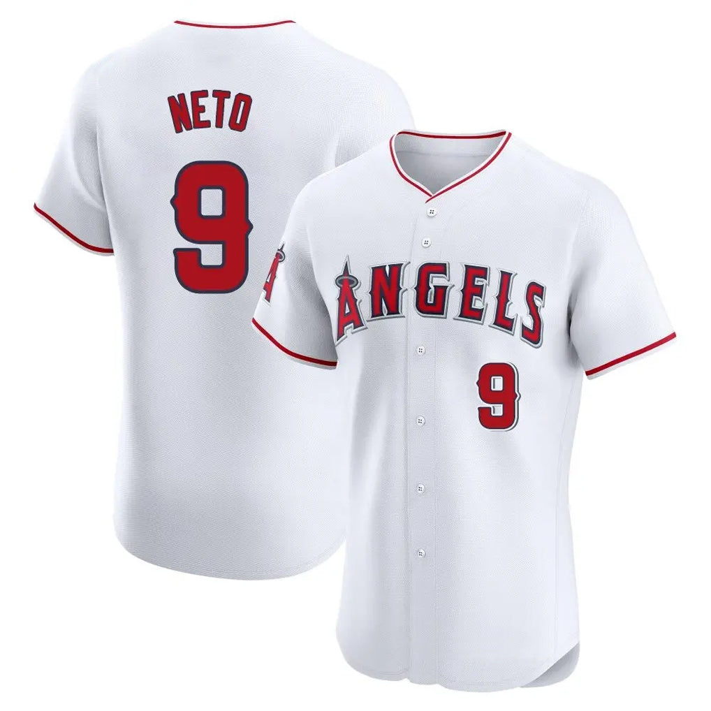Jamed LA.Angels #9 Zach Neto Player White Limited Elite Stitched Home Jerseys