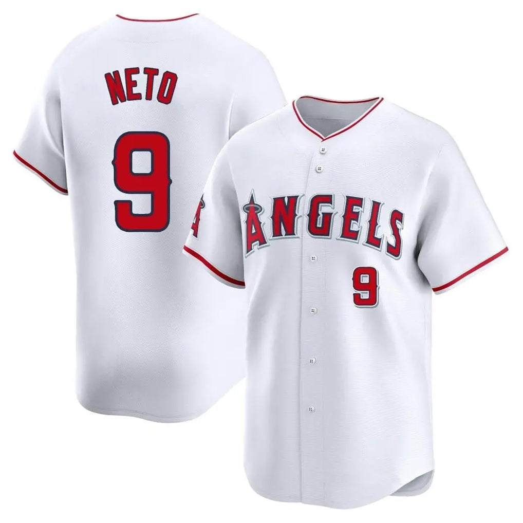 Jamed LA.Angels #9 Zach Neto Player White Limited Home Stitched Jerseys